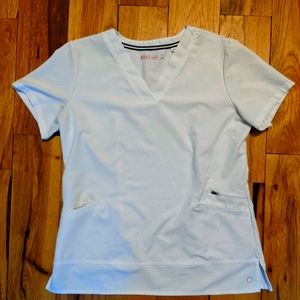White Scrub Top - White Cross V.Tess Medium